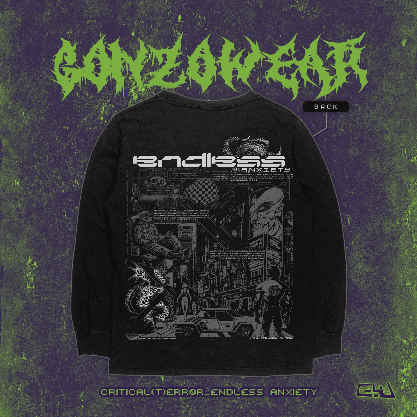 critical_(t)err0r / Endless Anxiety SWEATSHIRT now available!